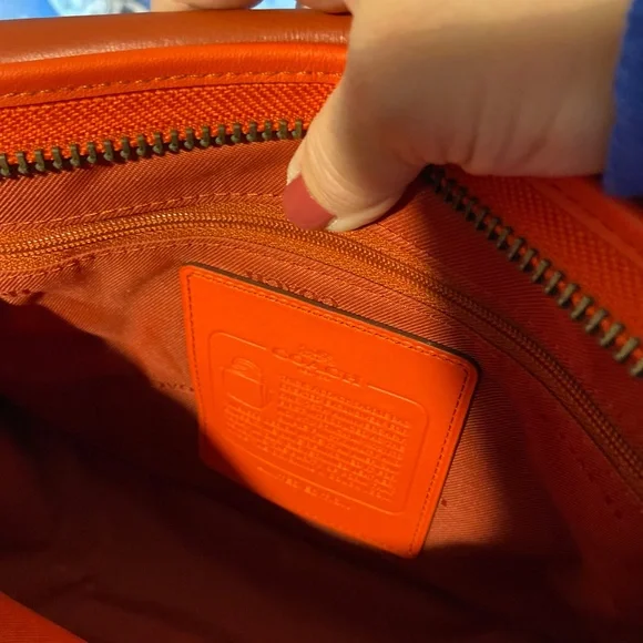 Coach Saddle Bag in Deep Coral Crossbody - Picture 6 of 11